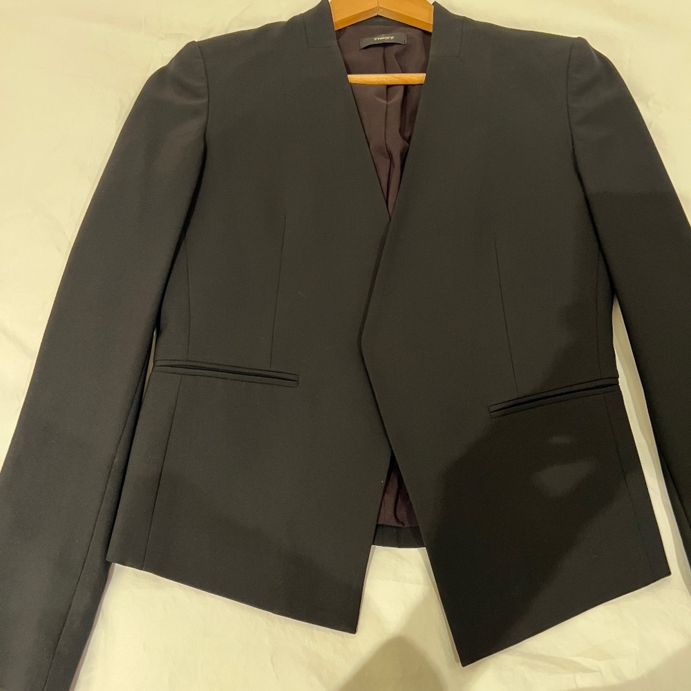 Theory black blazer, size 6